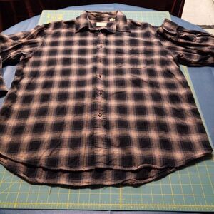 Arrow  Button Down Plaid Shirt Long Sleeve Cotton Outdoor